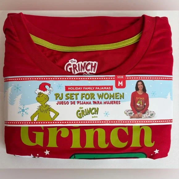 DR. SUESS GRINCH HOLIDAY PAJAMAS SET - Picture 1 of 6